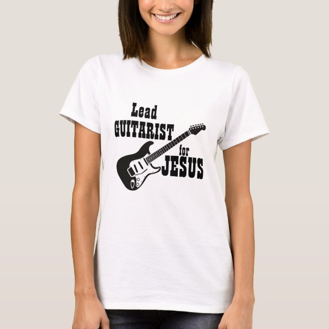 Beskyddarteam Shirt Lead Guitar för Jesus T Shirt (Framsida)