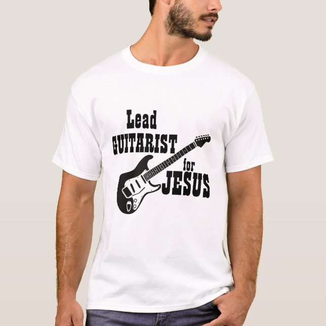 Beskyddarteam Shirt Lead Guitar för Jesus T Shirt (Framsida)