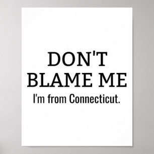 Beskylla mig inte för att jag är från Connecticut Poster