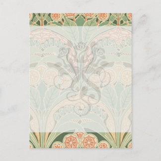 besläktad trädgårdskonst art nouveau vykort