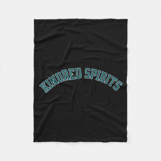 Besläktade andar Vintage Varsity Kollegiala Bokäls Fleecefilt