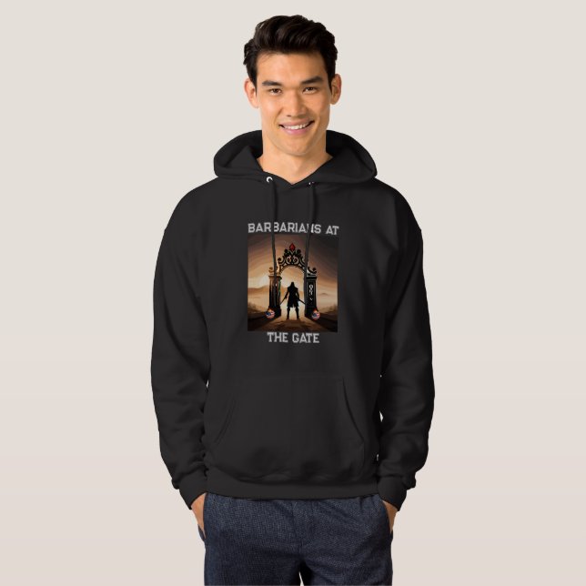 Besläktaren: Barbarer i Grind i Amerika Hoodie (Hel framsida)