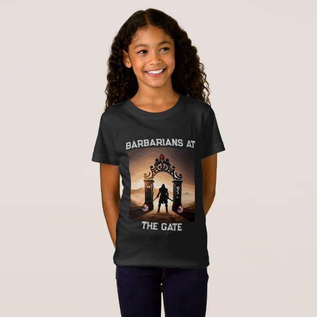 Besläktaren: Barbarer i Grind i Amerika T Shirt (Hel framsida)