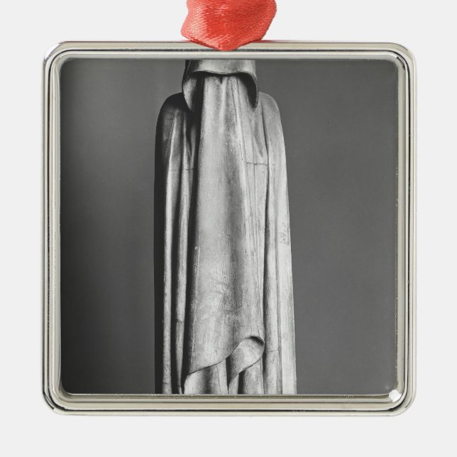 Beslöjad sörjande julgransprydnad metall (Framsidan)