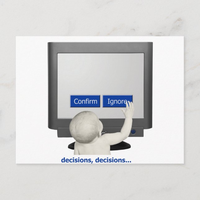 Beslut, beslut ... vykort (Framsida)