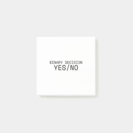 Beslut i två steg Ja Nej Minimalistisk skrivmaskin Post-it Block