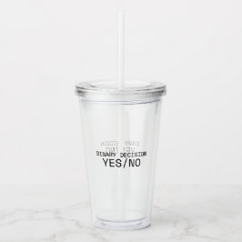 Beslut Ja Nej Minimalistisk skrivmaskin Take Away Mugg