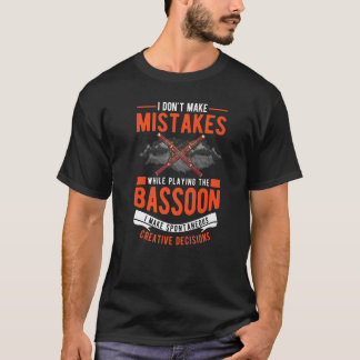 Beslut om Basson-Kreativet Basson Player Bassooni T Shirt