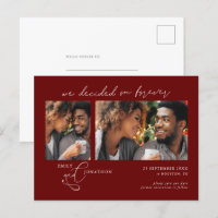 Beslut om Forever 2 Foto Burgundy Spara Date