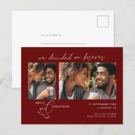Beslut om Forever 2 Foto Burgundy Spara Date Meddelande Vykort