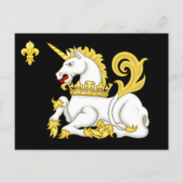Beslut om Unicorn Flagga Postcard Vykort