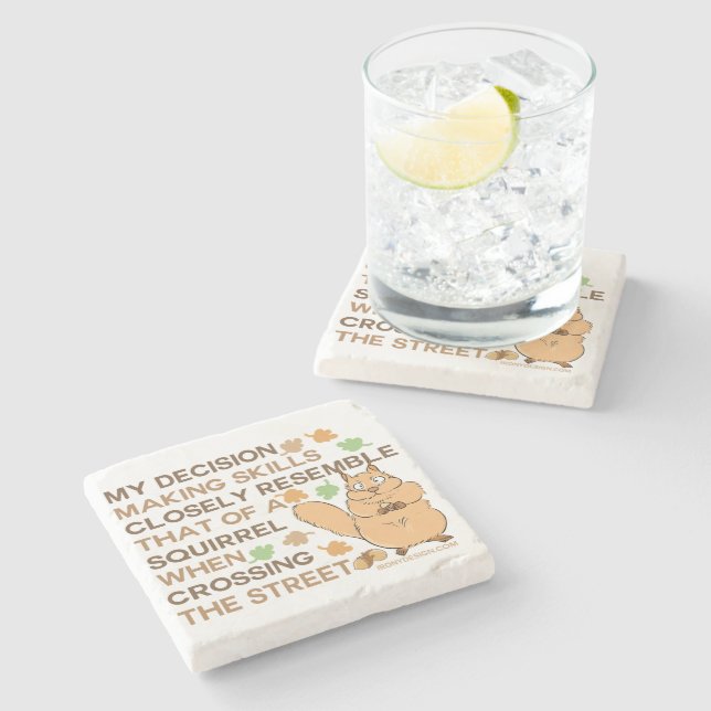 Beslut Skapar Skills Squirrel Humor Stenunderlägg (Sidan)