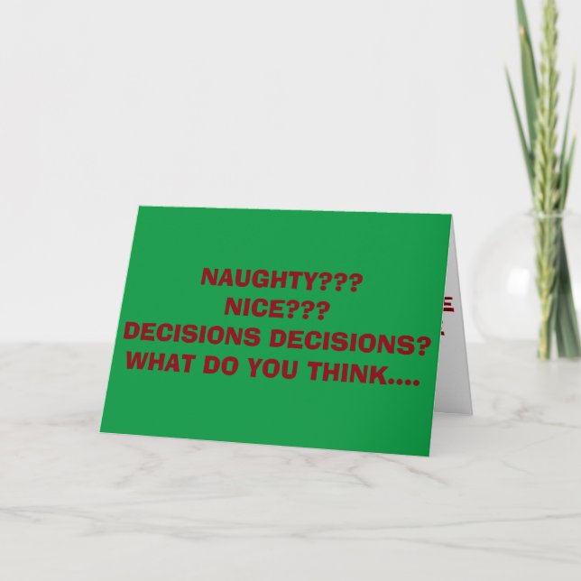 BESLUTA NICK ELLER NICE=SÅ MISTLETOE FÖR OSS! HELGKORT (Framsida)