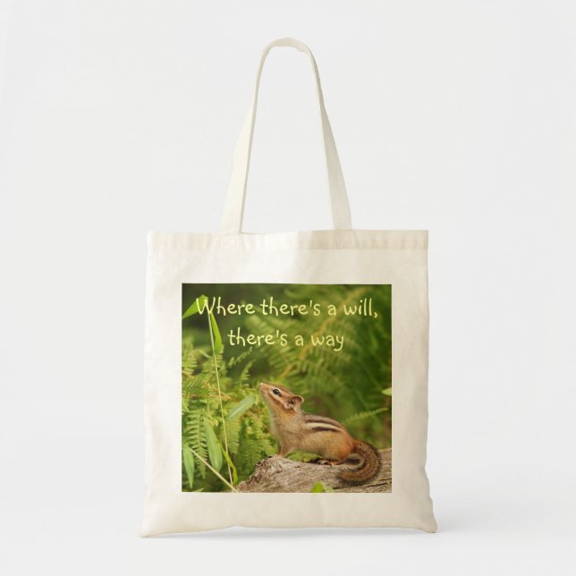 Beslutsam babyjordekorre Totebag Tygkasse (Framsidan)