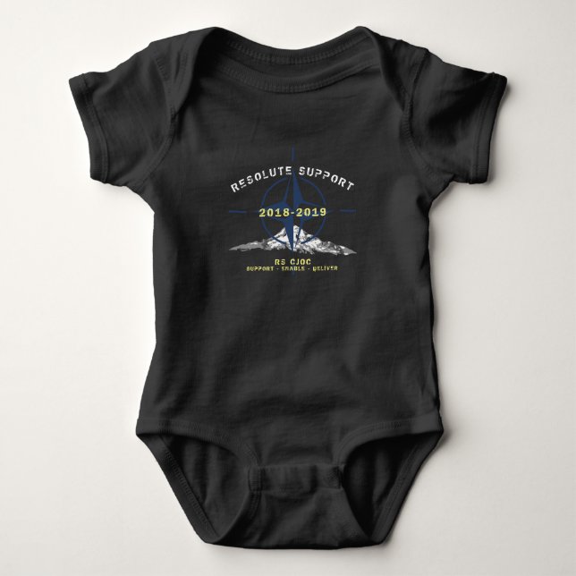 Beslutsam servicebabyjumper t shirt (Framsida)