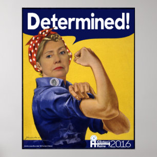 Beslutsamma Hillary Clinton! Poster