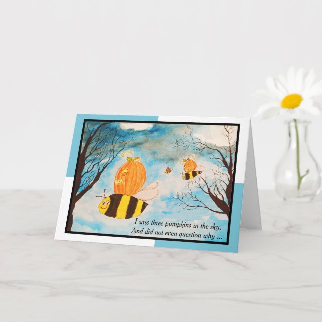 Bes'n Jack o lantern Halloween Card Kort (Liten växt)
