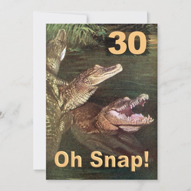 Besnåla inbjudningar till 30års födelsedag-partiet (Framsida)