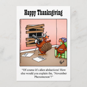 Besnåla inbjudningar till Humor i Thanksgiving