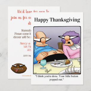 Besnåla inbjudningar till Humor i Thanksgiving