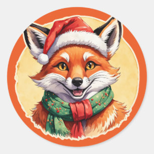 Besnåla julfavoriter - Fox 1 Runt Klistermärke