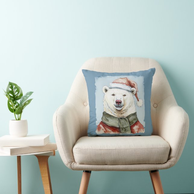 Besnåla julfavoriter - Polar Bear 1 Kudde (Stol)