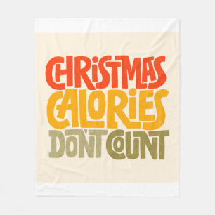 Besnåla julkalorier Räkna inte design Fleecefilt