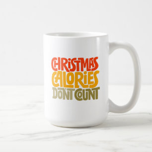 Besnåla julkalorier Räkna inte design Kaffemugg