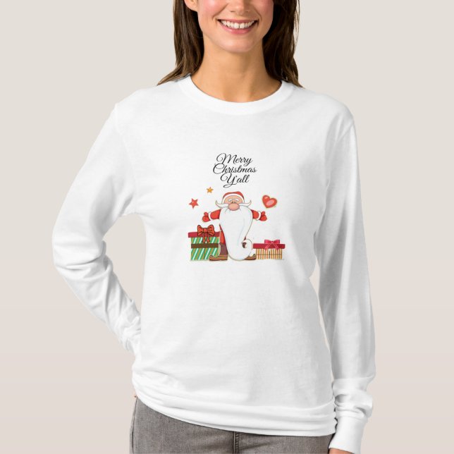 Besnåla julklappar med södra Jultomten T Shirt (Framsida)