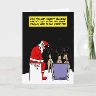 Besnåla julkort: jultomten är klar helgkort