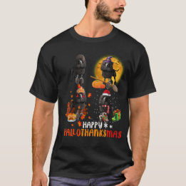 Besnåla Pudel Lycklig HalloTackMas julklapp T Shirt