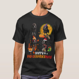 Besnåla Pudel Lycklig HalloTackMas julklapp T Shirt