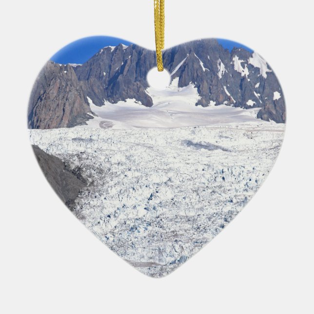 BeSnyer Fox Glacier Nya Zeeland Julgransprydnad Keramik (Framsidan)