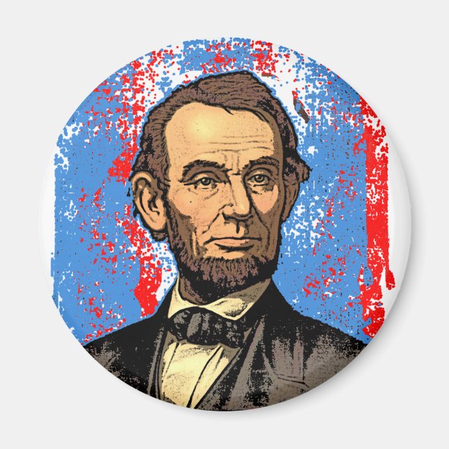 BeSnyn Abraham Lincoln Porträtt Magnet (Framsidan)