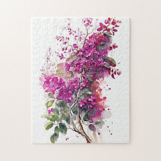 BeSnyval Bougainvillea Watercolor Pussel (Vertikal)