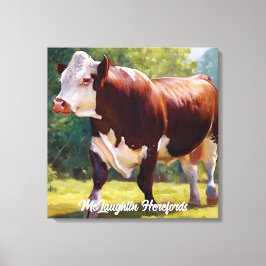 BeSnyval Hereford Bull Canvastryck
