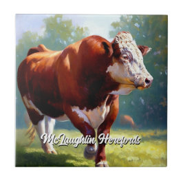 BeSnyval Hereford Bull Kakelplatta
