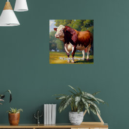 BeSnyval Hereford Bull Poster