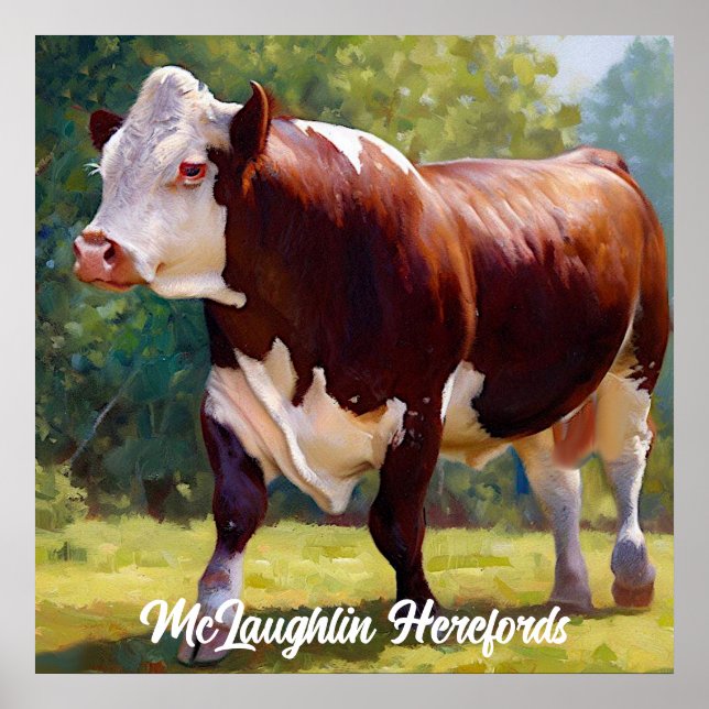 BeSnyval Hereford Bull Poster (Framsidan)