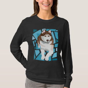 BeSnyval Red Brown Siberian husky T Shirt