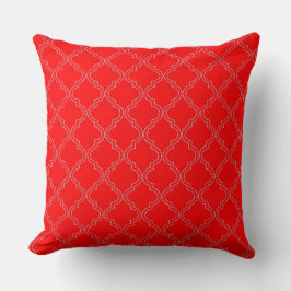 BeSnyval Red Quatrefoil Dekorativ kudde