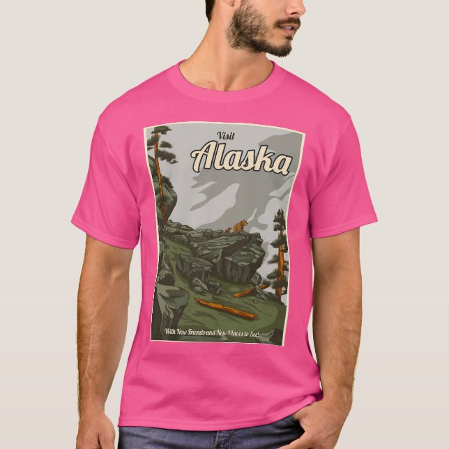 Besök Alaska T Shirt (Framsida)