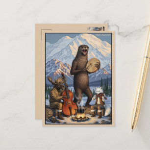 Besök Alaska WPA-konst Vykort