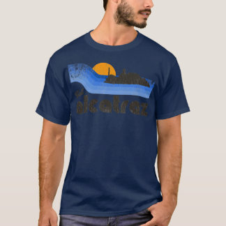 Besök Alcatraz-fängelset Retro Tourist Souvenir T Shirt