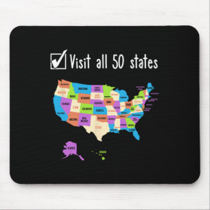 Besök All 50 stater Gift Usa Bucket List Musmatta