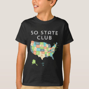 Besök all 50 stater-transport t shirt