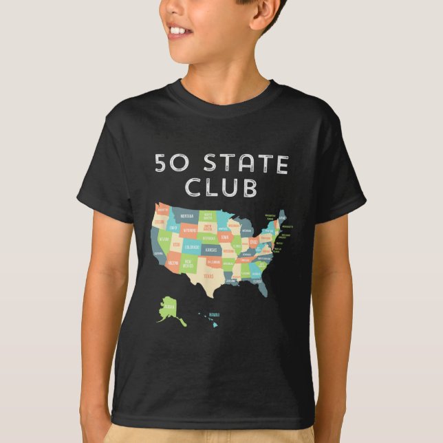 Besök all 50 stater-transport t shirt (Framsida)