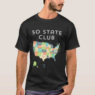 Besök all 50 stater-transport t shirt