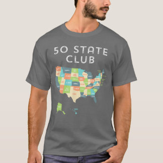 Besök alla 50 stater USA karta t present för resre Shirt