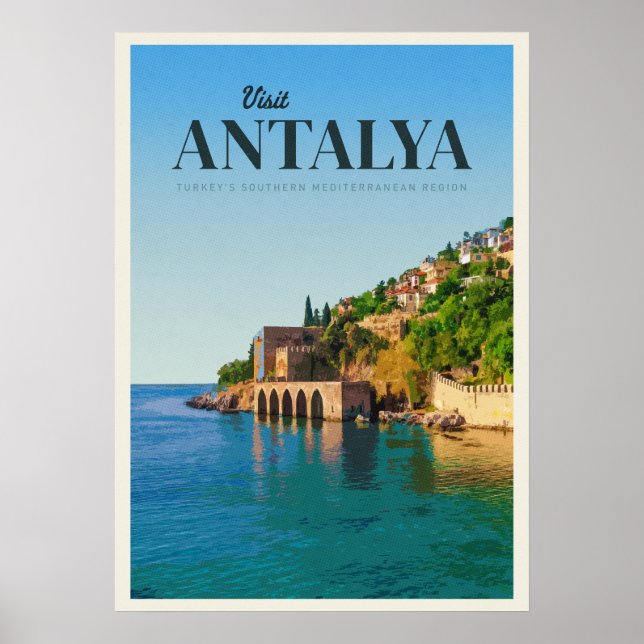 Besök Antalya Poster (Framsidan)